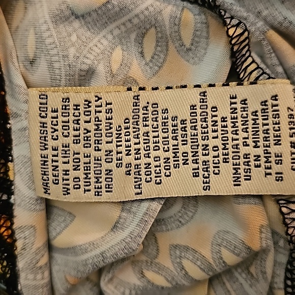 ECI Y2k Mesh Sleeve Psychedelic Mandala Goth Short Sleeve Blouse - Picture 10 of 10